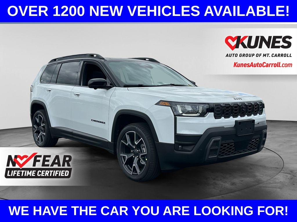 Bright White Clearcoat 2026 Jeep Cherokee SUV / Crossover Four-Wheel Drive Continuously Variable Transmission