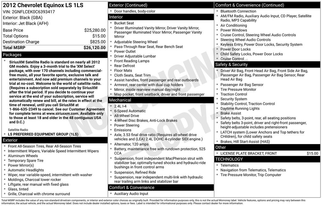 2012 Chevrolet Equinox AWD LS's photo