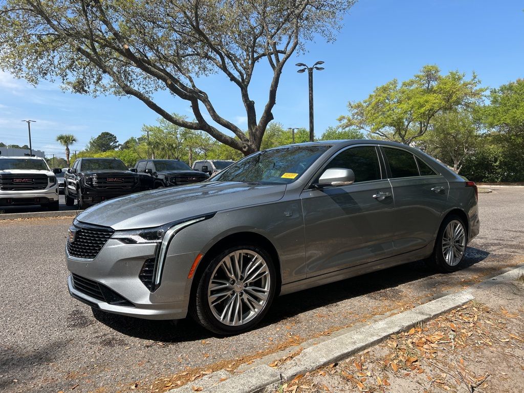 Argent Silver Metallic 2025 Cadillac CT4 Premium Luxury RWD Sedan Rear-Wheel Drive 8-Speed Automatic