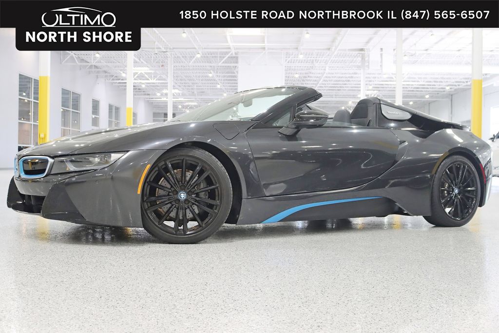 Sophisto Gray Metallic w/BMW i Frozen Blue Accent 2019 BMW i8 Convertible All-Wheel Drive 6-Speed Automatic