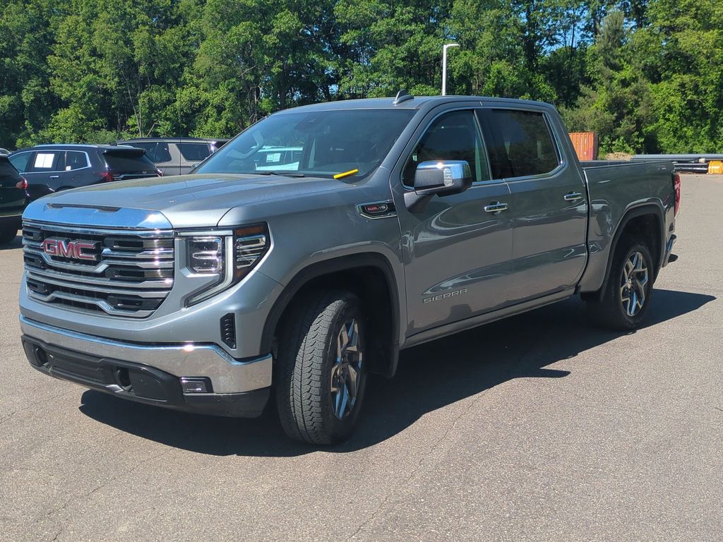 Sterling Metallic 2023 GMC Sierra 1500 SLT Crew Cab 4WD Pickup Truck Four-Wheel Drive Automatic