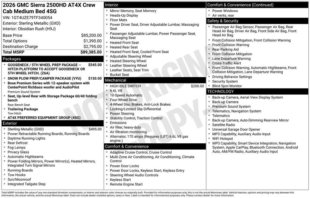 2026 GMC Sierra 2500HD AT4X - Image 3