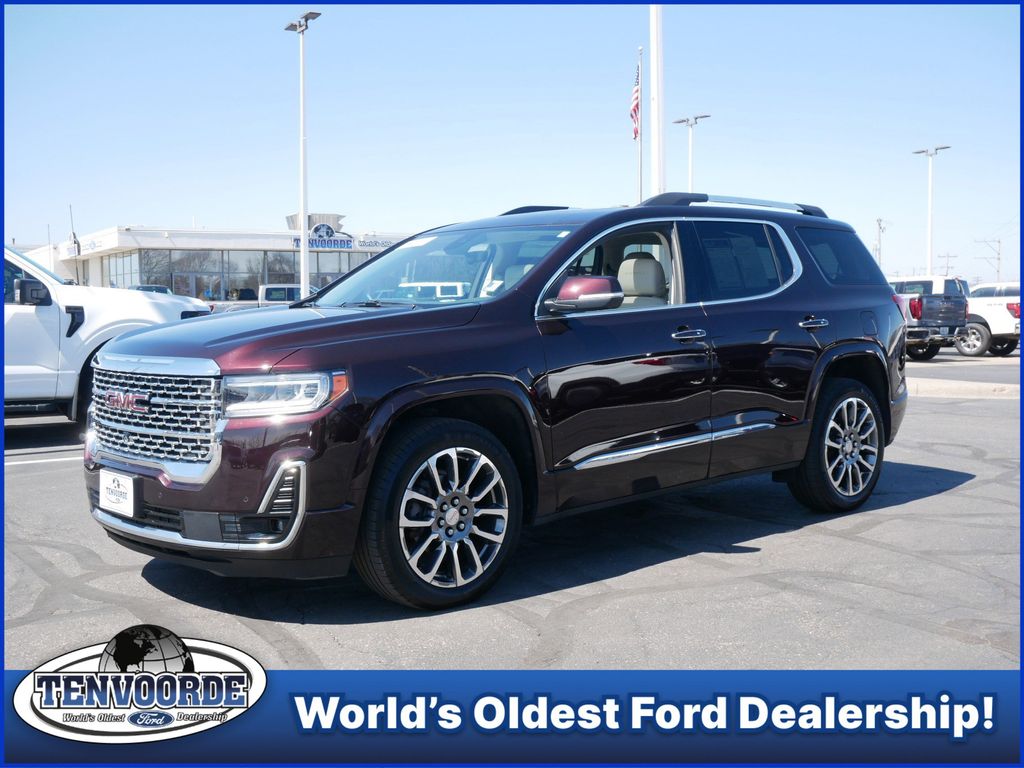 Red Mahogany Metallic 2020 GMC Acadia Denali AWD SUV / Crossover Four-Wheel Drive 9-Speed Automatic