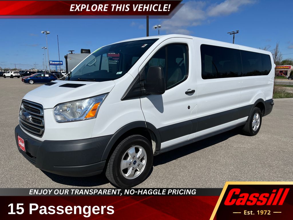 Oxford White 2017 Ford Transit Passenger 350 XLT Low Roof LWB RWD with Sliding Passenger-Side Door Van Rear-Wheel Drive 6-Speed Automatic Overdrive