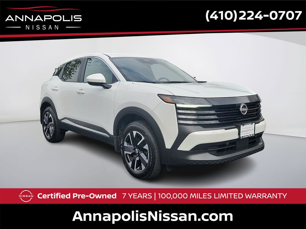 Aspen White Tricoat 2025 Nissan Kicks SUV / Crossover All-Wheel Drive Continuously Variable Transmission