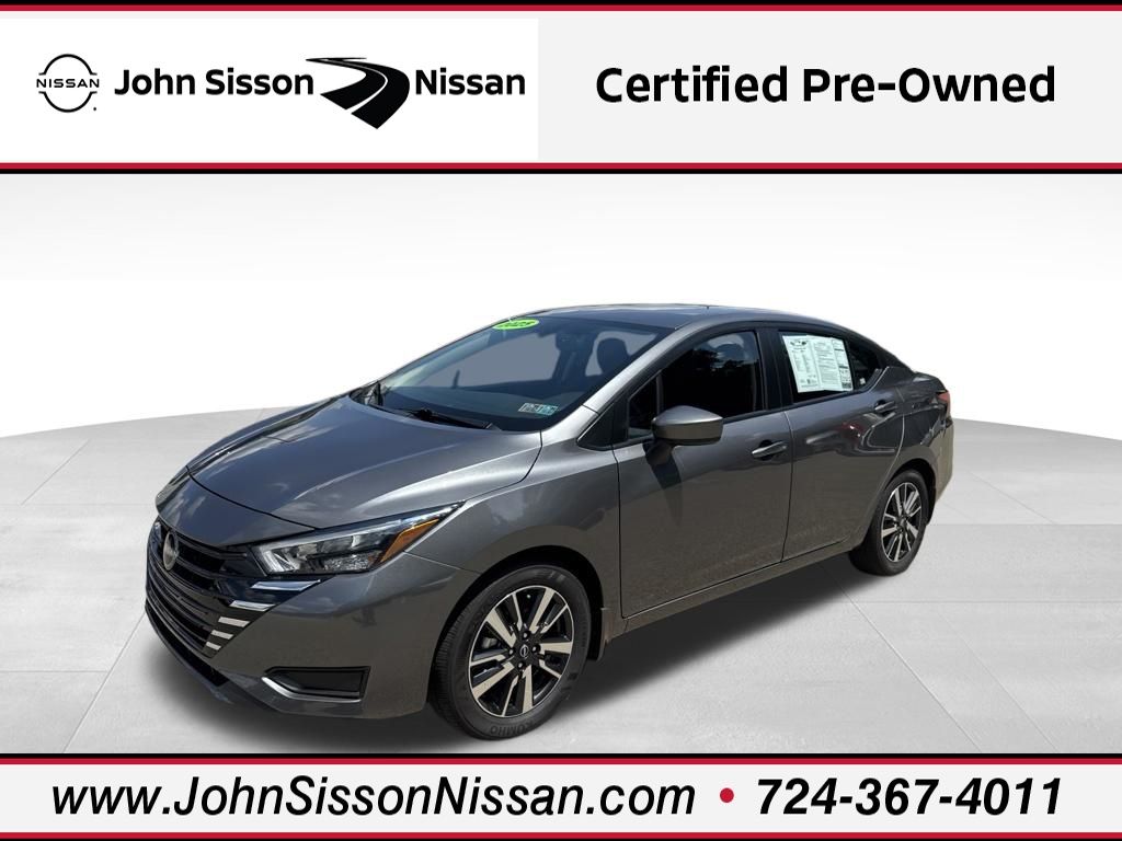 Gray (Gun Metallic) 2025 Nissan Versa Sedan Front-Wheel Drive Continuously Variable Transmission