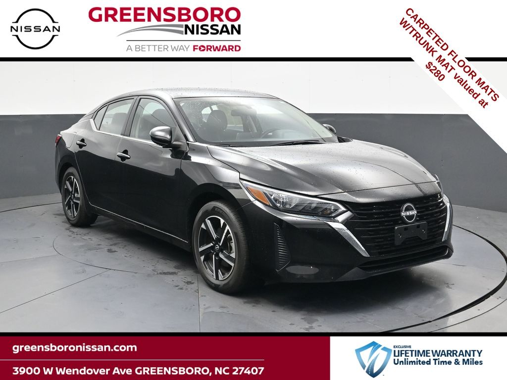 Super Black 2025 Nissan Sentra SV FWD Sedan Front-Wheel Drive Continuously Variable Transmission