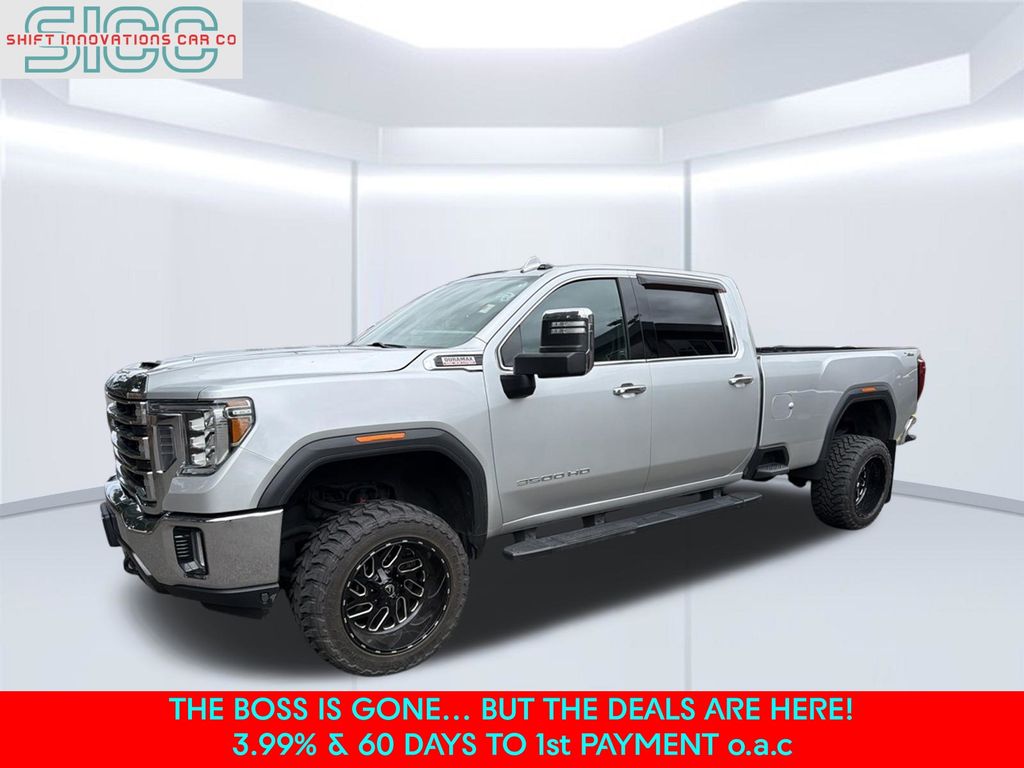 Silver 2020 GMC Sierra 3500HD Pickup Truck Four-Wheel Drive Automatic
