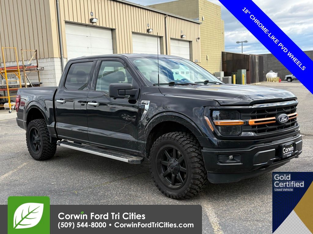 Agate Black Metallic 2024 Ford F-150 XLT SuperCrew 4WD Pickup Truck Four-Wheel Drive Automatic