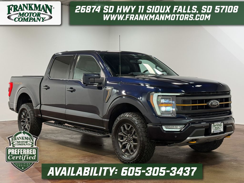 Antimatter Blue Metallic 2023 Ford F-150 Pickup Truck Four-Wheel Drive Automatic