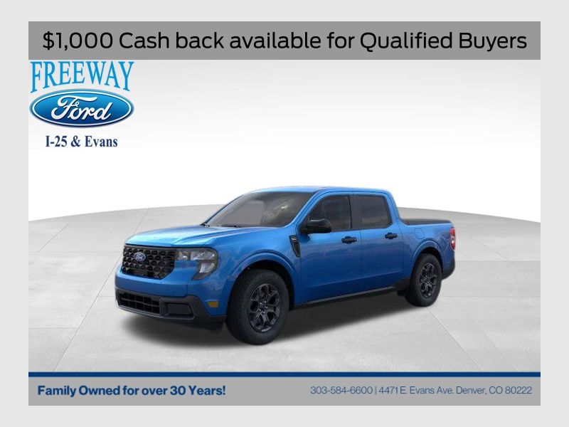 Velocity Blue 2025 Ford Maverick XLT SuperCrew AWD Pickup Truck All-Wheel Drive Continuously Variable Transmission