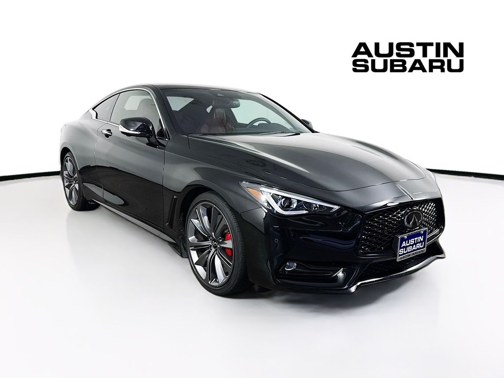 Midnight Black 2021 INFINITI Q60 Coupe All-Wheel Drive 7-Speed Automatic