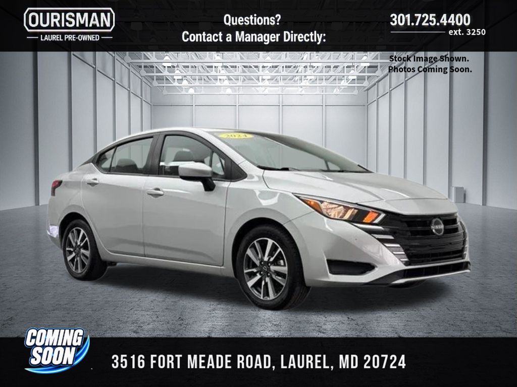 Brilliant Silver Metallic 2024 Nissan Versa Sedan Front-Wheel Drive Continuously Variable Transmission