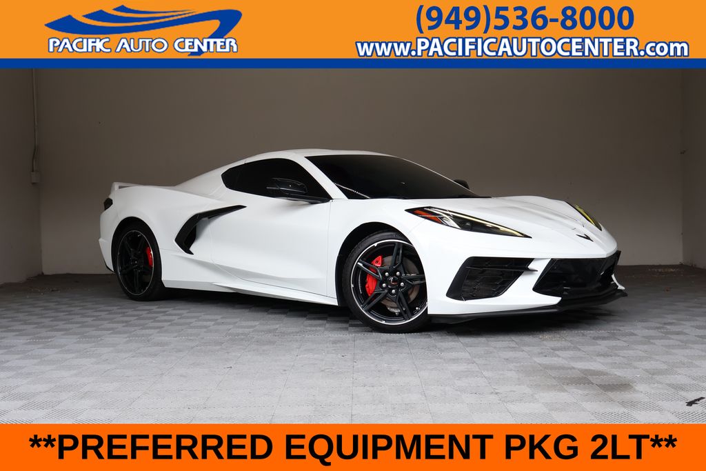 Arctic White 2021 Chevrolet Corvette Coupe Rear-Wheel Drive 8-Speed Dual Clutch