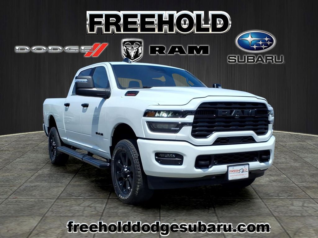 Bright White Clearcoat 2025 RAM 2500 Big Horn Crew Cab 4WD Pickup Truck Four-Wheel Drive 8-Speed Automatic