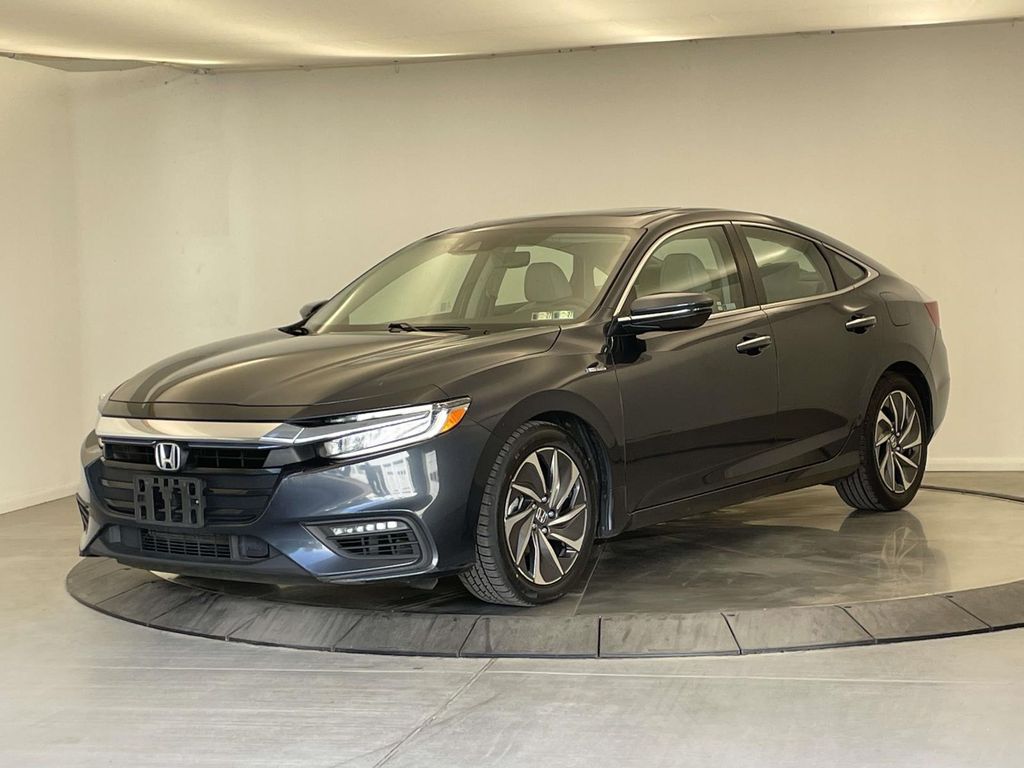 Gray 2021 Honda Insight Touring FWD Sedan Front-Wheel Drive Continuously Variable Transmission