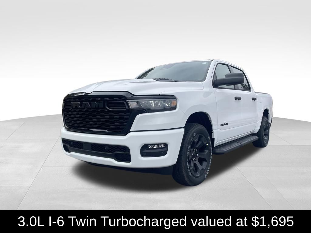 Bright White Clearcoat 2026 RAM 1500 Tradesman Crew Cab 4WD Pickup Truck Four-Wheel Drive 8-Speed Automatic