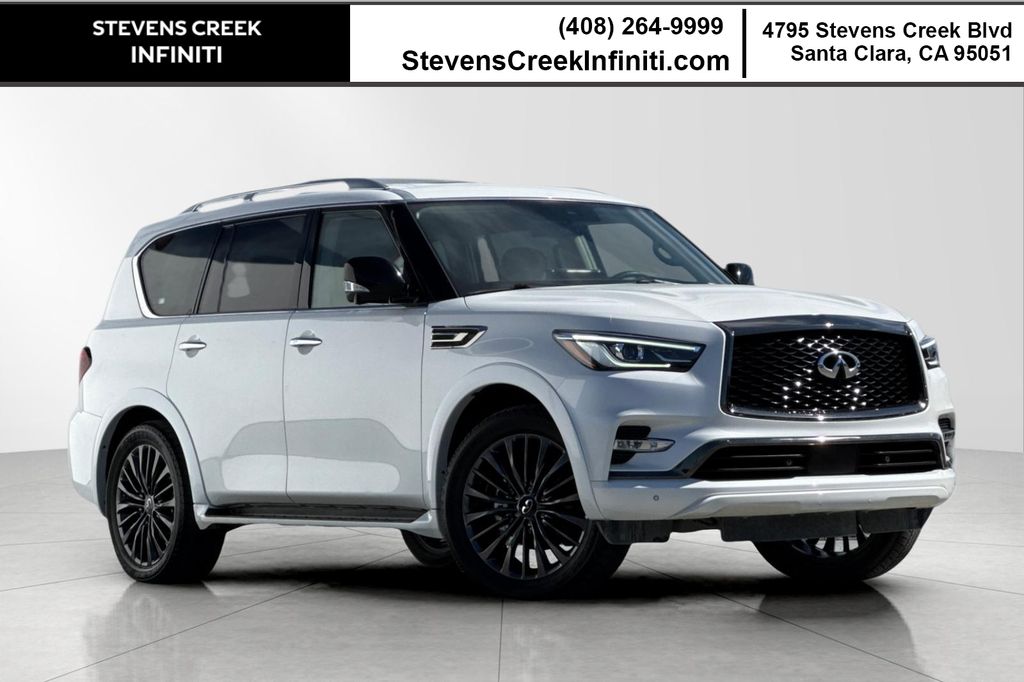 Moonstone White 2023 INFINITI QX80 SUV / Crossover All-Wheel Drive 7-Speed Automatic
