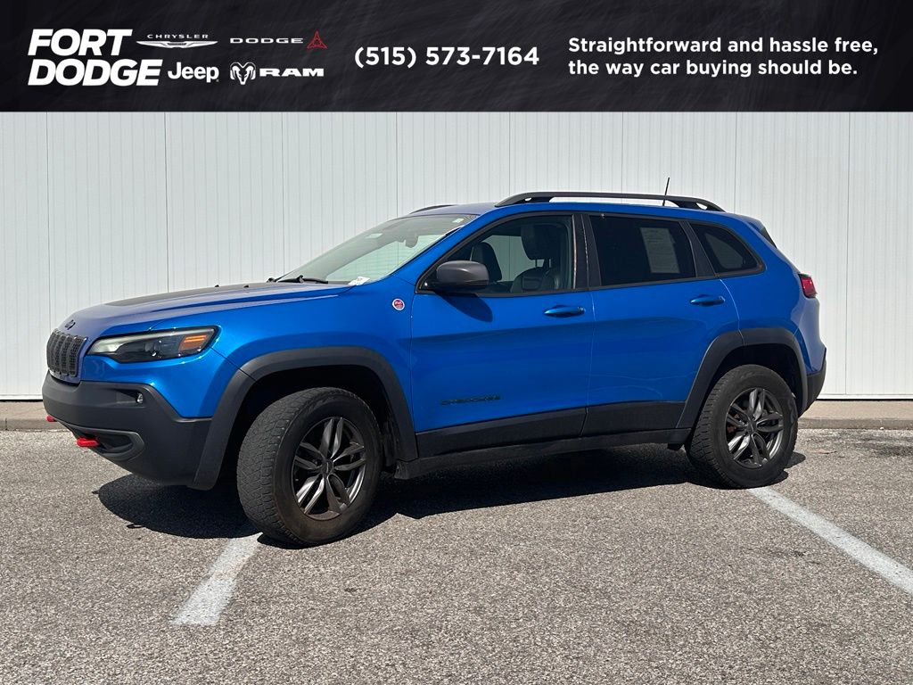 Hydro Blue Pearlcoat 2021 Jeep Cherokee SUV / Crossover Four-Wheel Drive 9-Speed Automatic
