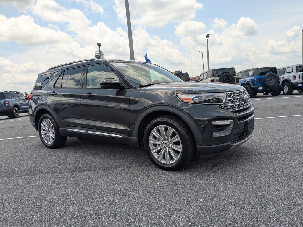 Forged Green Metallic 2022 Ford Explorer SUV / Crossover All-Wheel Drive Automatic