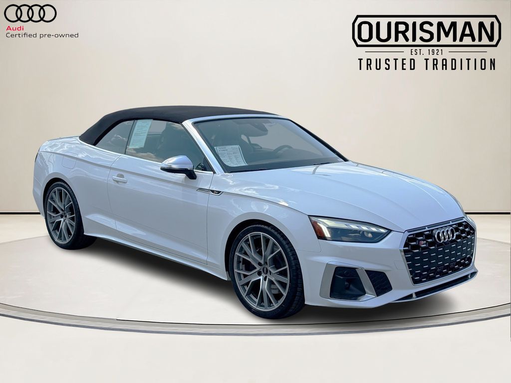 Glacier White Metallic 2023 Audi S5 Convertible All-Wheel Drive 8-Speed Automatic