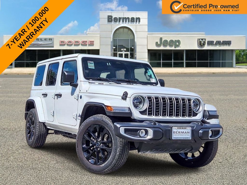 Bright White Clearcoat 2025 Jeep Wrangler 4xe Sahara 4WD SUV / Crossover Four-Wheel Drive 8-Speed Automatic