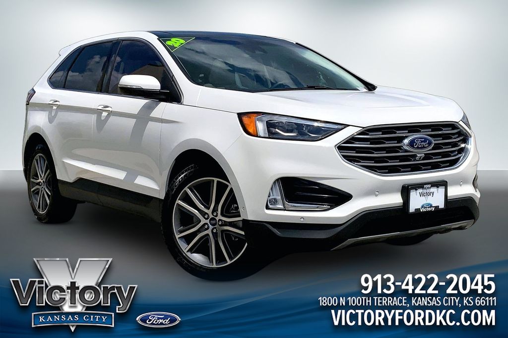 White Metallic 2020 Ford Edge SUV / Crossover All-Wheel Drive 8-Speed Automatic