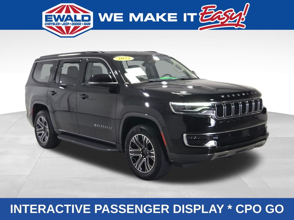 Diamond Black Crystal Pearlcoat 2022 Jeep Wagoneer SUV / Crossover Four-Wheel Drive 8-Speed Automatic