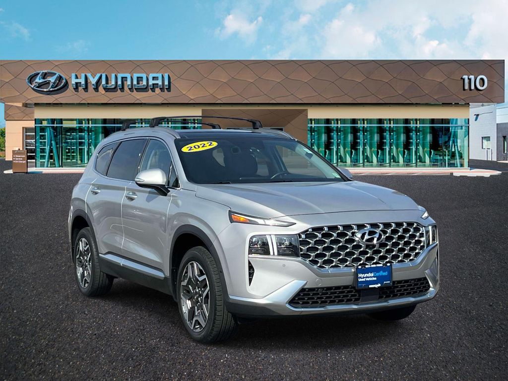 Shimmering Silver 2022 Hyundai Santa Fe Hybrid Limited AWD SUV / Crossover All-Wheel Drive 6-Speed Automatic