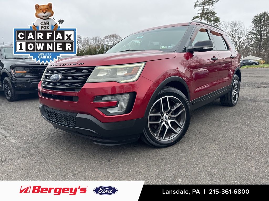 Ruby Red Metallic 2016 Ford Explorer Sport 4WD SUV / Crossover All-Wheel Drive 6-Speed Automatic
