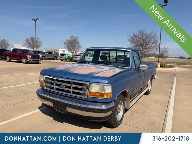 Blue 1993 Ford F-150 XL SB Pickup Truck Rear-Wheel Drive 4-Speed Automatic