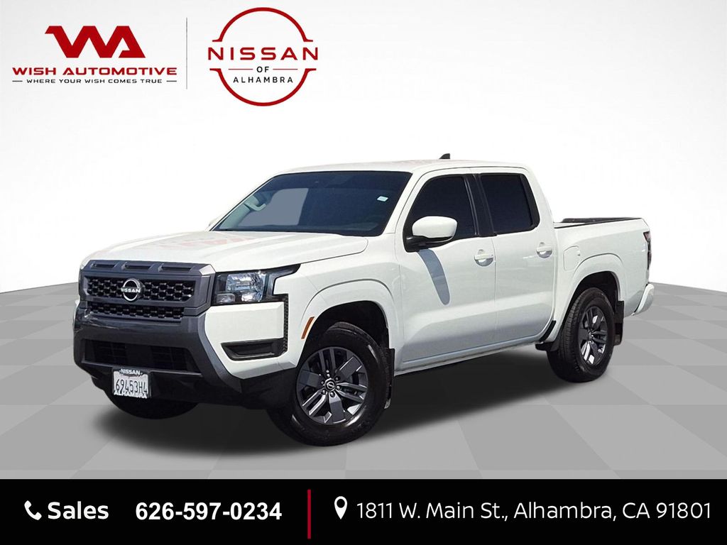 Glacier White 2025 Nissan Frontier Pickup Truck 4X2 9-Speed Automatic Overdrive