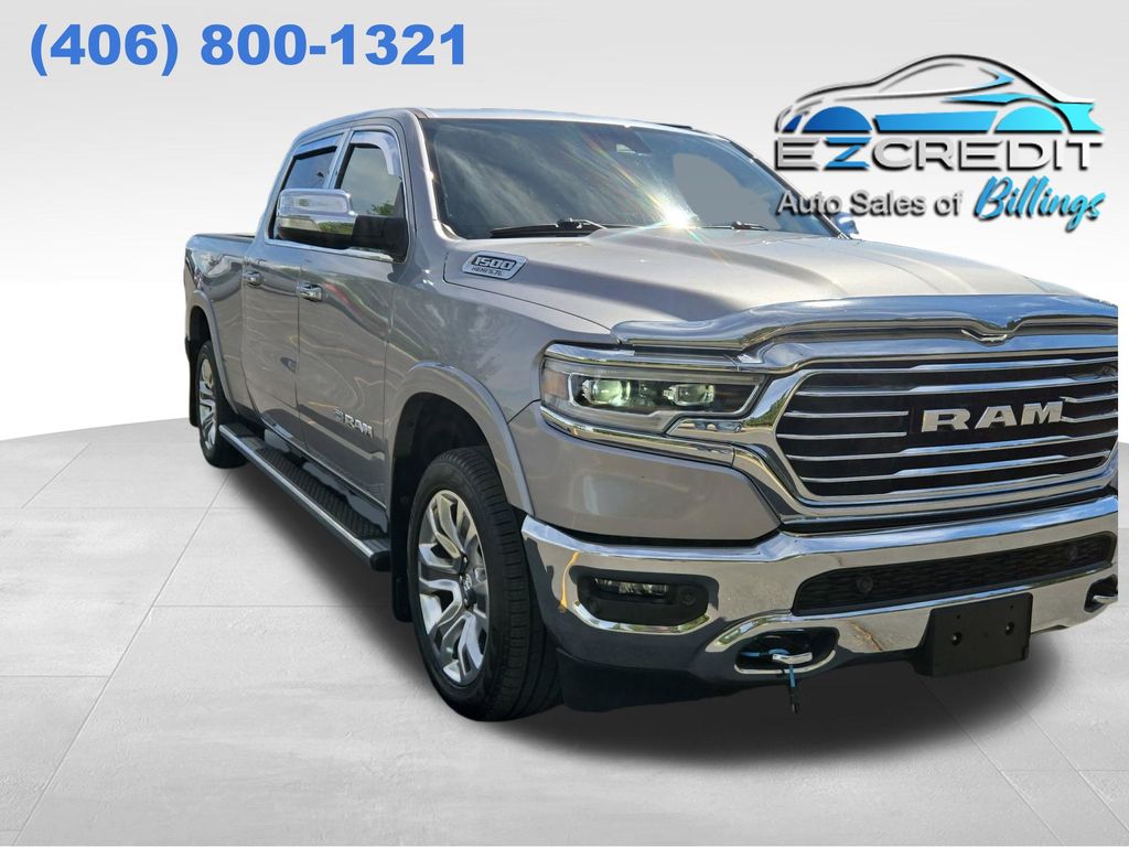 Billet Silver Metallic Clearcoat 2021 RAM 1500 Limited Longhorn Crew Cab 4WD Pickup Truck Four-Wheel Drive 8-Speed Automatic