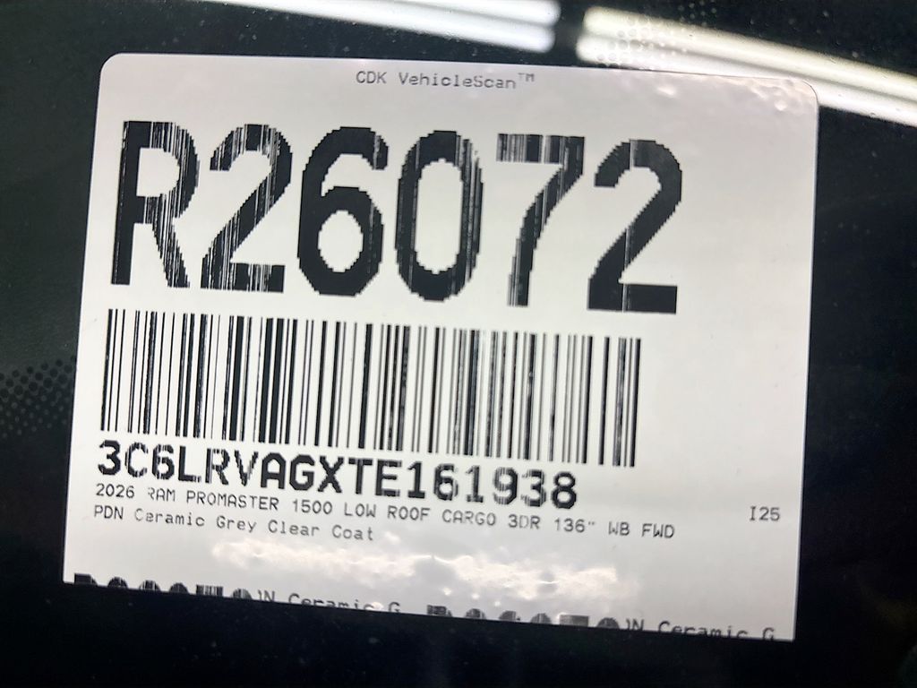 2026 Ram ProMaster 1500 Low Roof