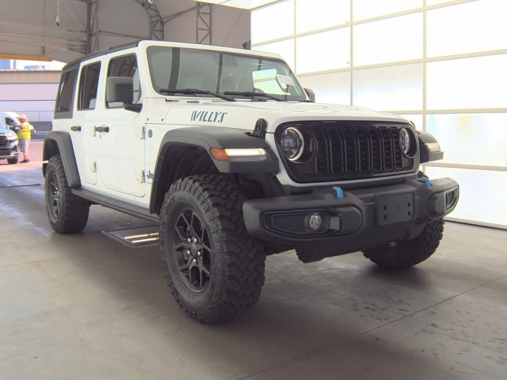 Bright White Clearcoat 2024 Jeep Wrangler 4xe SUV / Crossover Four-Wheel Drive 8-Speed Automatic