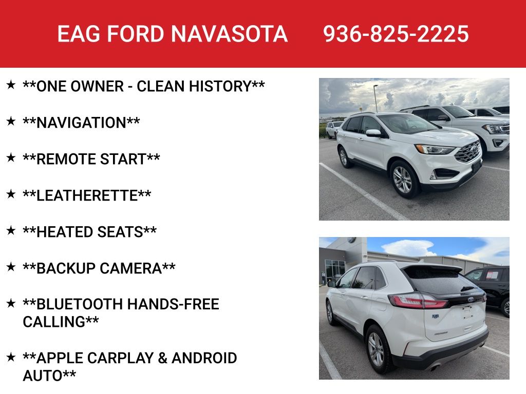 2020 Ford Edge SEL White at DeMontrond Ford