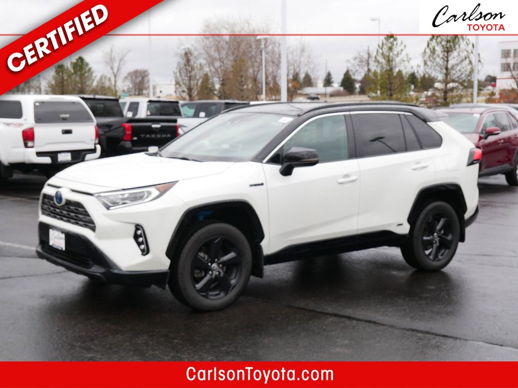 Super White 2021 Toyota RAV4 Hybrid XSE AWD SUV / Crossover All-Wheel Drive Continuously Variable Transmission