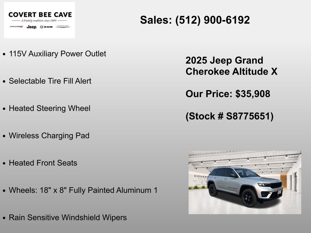 New Car 2025 Jeep Grand Cherokee  For Sale Under $40,000 In Austin, Texas
