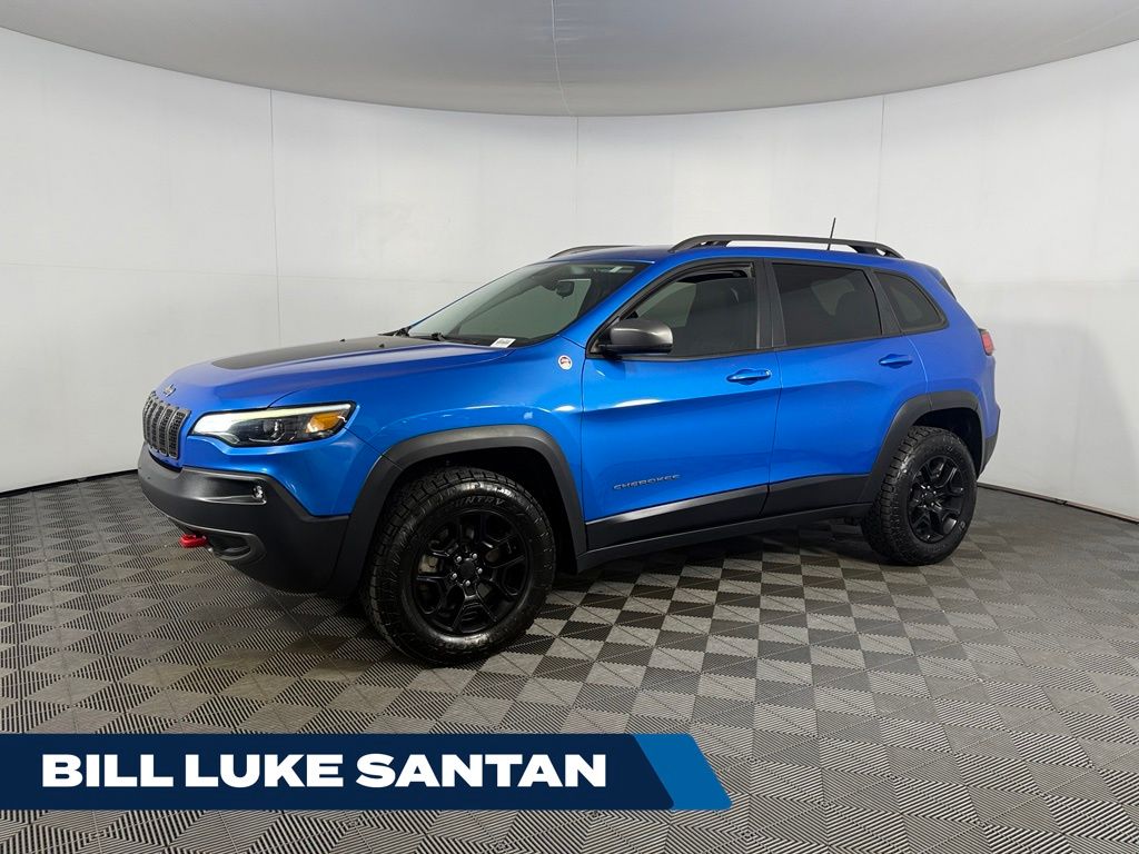 Hydro Blue Pearlcoat 2019 Jeep Cherokee SUV / Crossover Four-Wheel Drive 9-Speed Automatic