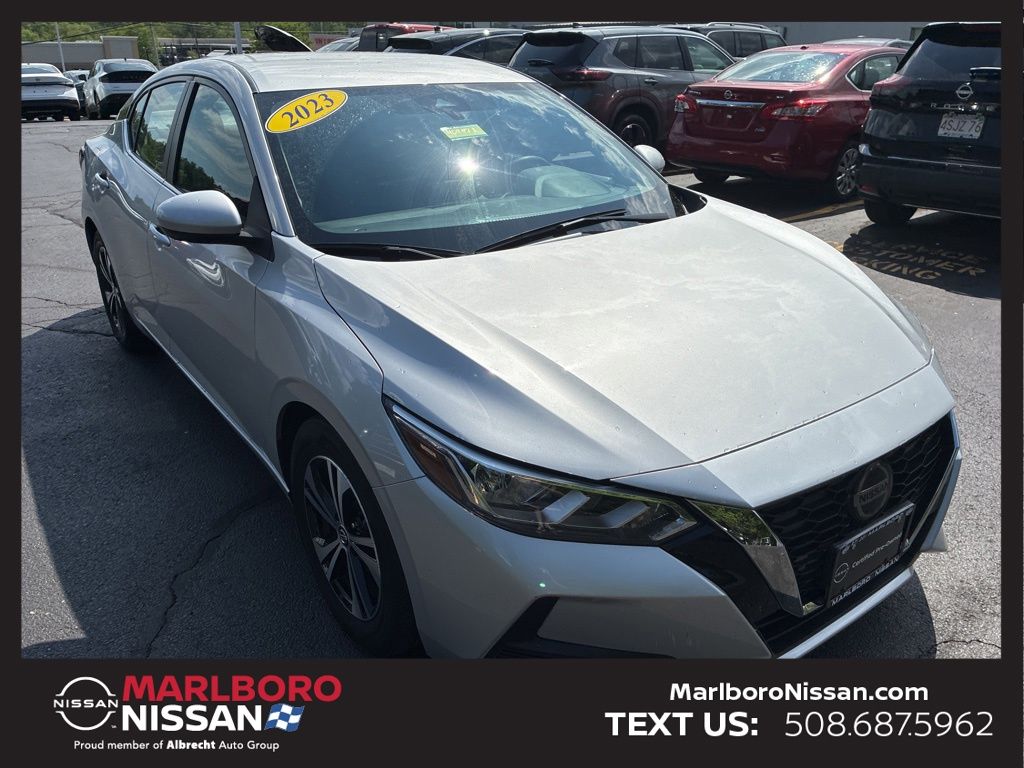 Brilliant Silver Metallic 2023 Nissan Sentra SV FWD Sedan Front-Wheel Drive Continuously Variable Transmission