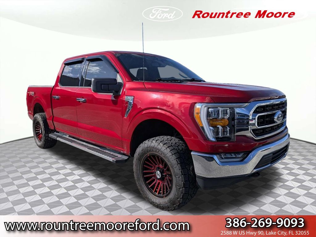 Red Metallic 2022 Ford F-150 Pickup Truck Four-Wheel Drive Automatic