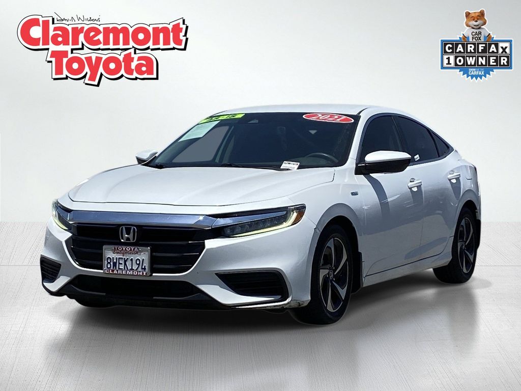 White 2021 Honda Insight Sedan Front-Wheel Drive Continuously Variable Transmission