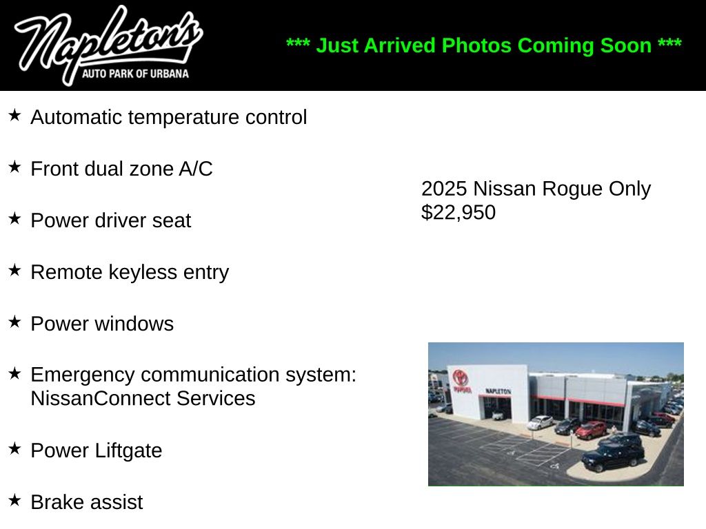 Gray (Gun Metallic) 2025 Nissan Rogue SUV / Crossover Front-Wheel Drive Continuously Variable Transmission