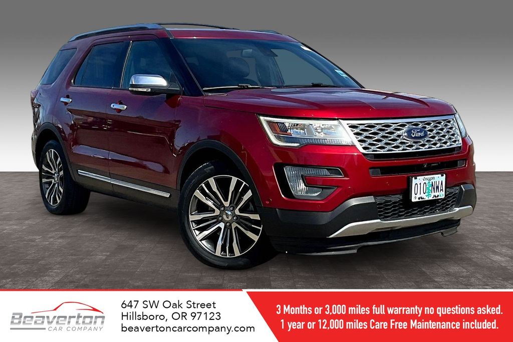 Ruby Red Metallic 2017 Ford Explorer Platinum AWD SUV / Crossover All-Wheel Drive 6-Speed Automatic