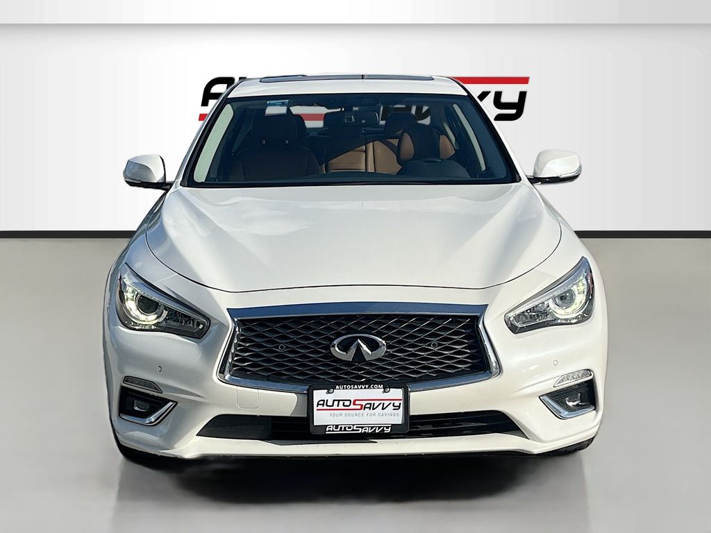 2024 INFINITI Q50 LUXE White at AutoSavvy Houston Southwest