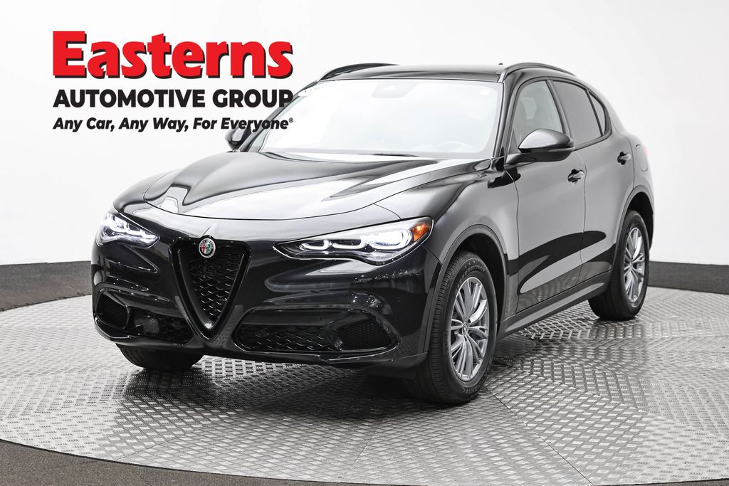 Vulcano Black Metallic 2024 Alfa Romeo Stelvio Sprint AWD SUV / Crossover All-Wheel Drive 8-Speed Automatic
