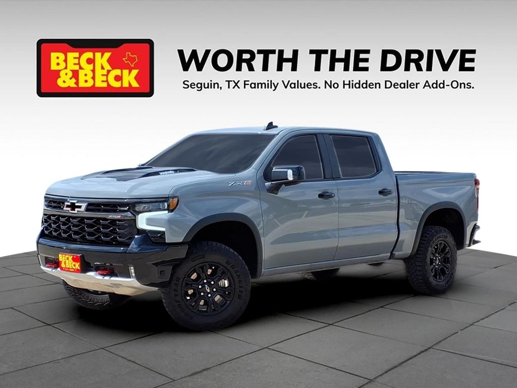 Slate Gray Metallic 2024 Chevrolet Silverado 1500 ZR2 Crew Cab 4WD Pickup Truck Four-Wheel Drive Automatic