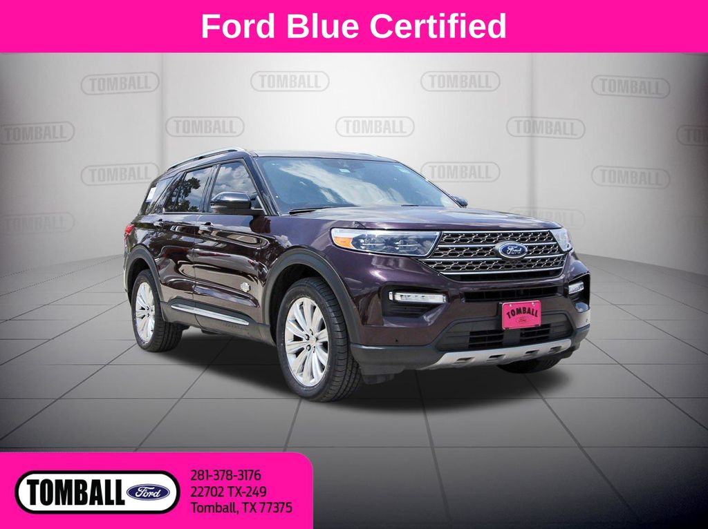 Red Metallic 2023 Ford Explorer SUV / Crossover All-Wheel Drive Automatic