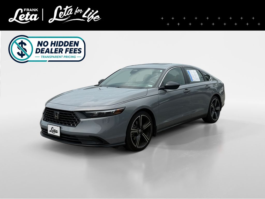 Urban Gray 2025 Honda Accord Hybrid Sedan Front-Wheel Drive Continuously Variable Transmission