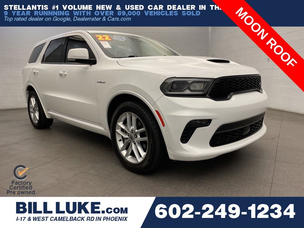 White Knuckle Clearcoat 2022 Dodge Durango R/T RWD SUV / Crossover Rear-Wheel Drive 8-Speed Automatic